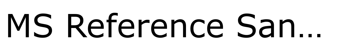 MS Reference Sans Serif Regular